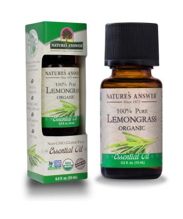 Nature's Answer Organic Essential Oil 100% Pure Lemongrass 0.5 fl oz (15 ml)