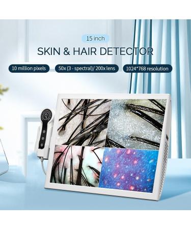 15 Inch Scalp Hair Follicle Moisture Tester | 3 Light & Freeze Frame | Four-Picture Comparison - Best Hair Health Device - Buy Online on GoSupps.com