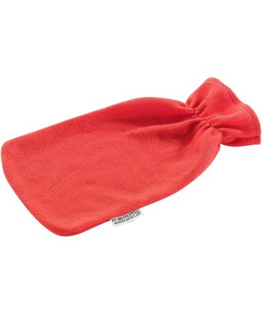 Pearl Rubber Heat Bottle - M Size 1L Hot Water Bottle with Fluffy Fleece Cover in Red | Ideal Bed Heating & Warm-Up Solution - Buy Online on GoSupps.com