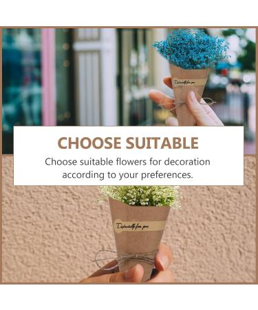 Alipis 50pcs Cone Cake Tube Flower Wrapping Paper Wrapping Paper Black Kraft Paper Cones Flowers Cutter Kraft Paper Color 15x15x0.1cm - Buy Online on GoSupps.com