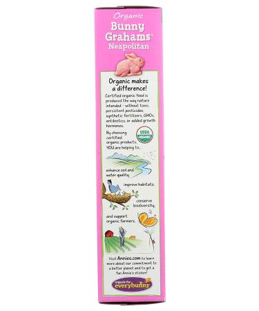 Annie's Organic Non-GMO Bunny Grahams Neapolitan 7.5 oz - Delicious Snack Option - Buy Online on GoSupps.com