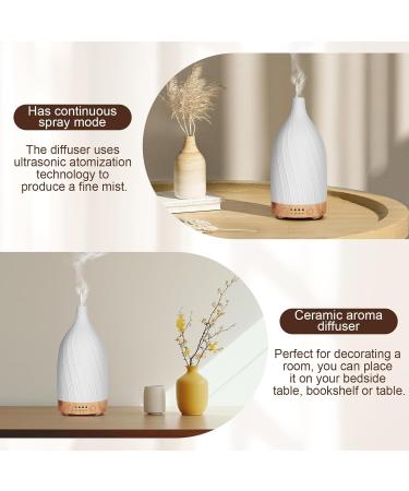 Buy GUKKK White Ceramic Aroma Diffuser for Essential Oils - Adjustable Fog 7 Colors LED Timer - Perfect for Bedrooms Yoga & Office (100ml) - Buy Online on GoSupps.com