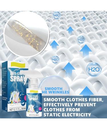 60ML Static Guard Anti-Static Static Cling Remover for Clothes Textiles Hair Gentle Fabric Softener 1 Piece Odor Eliminator Easy to Carry Use Xiaoyaoyou - Buy Online on GoSupps.com