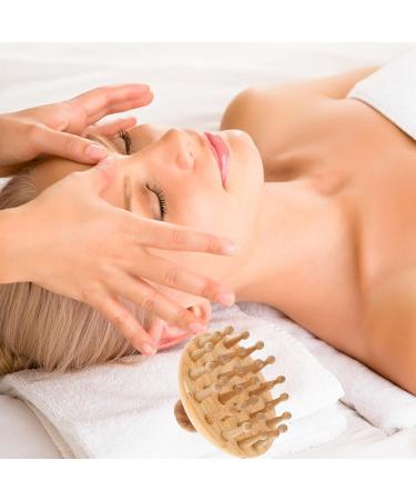Minkissy Beech Massage Curb - Scalp & Head Massage Device Wooden Shampoo Brush & Peeling Tools for Relaxation - Buy Online on GoSupps.com