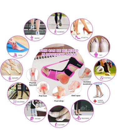 Plantarelief Plantar Fasciitis Night Splint - Ultimate Support for Plantar Fasciitis Relief & Achilles Tendon Pain - Comfort for Men & Women - Pink - Buy Online on GoSupps.com