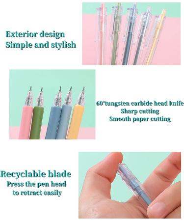 Utility Knife Pen Cartoon Pattern Student Pen Knife  6 Colorscraft Cutting Tool Paper Pen Cutter With Refillable Tungsten Steel Cutter Head Refill - Buy Online on GoSupps.com