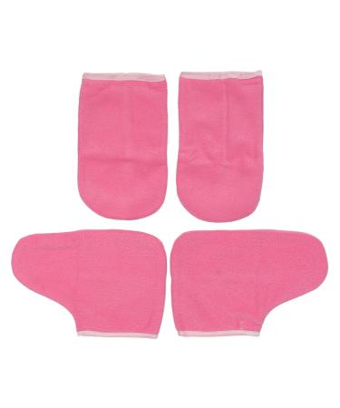 Paraffin Wax Bath Set | Cozy Pink Flannel Bathroom Shoes & Inserts for Hands & Feet | International Shipping - Buy Online on GoSupps.com
