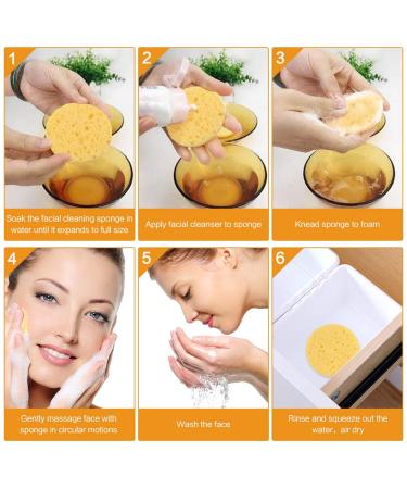 Yangfei 60 Pieces Face Washing Sponge - Soft Facial Sponges for Makeup Remover & Cleansing - Gentle Skin Care - Buy Online on GoSupps.com
