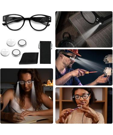 LED Reading Glasses with Lights - Bright Magnifying Glasses for Nighttime Reading & Blue Light Blocking - Buy Online on GoSupps.com