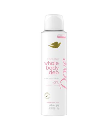 Dove Whole Body Deodorant Cooling Spray Raspberry & Rose Aluminum Free 4oz