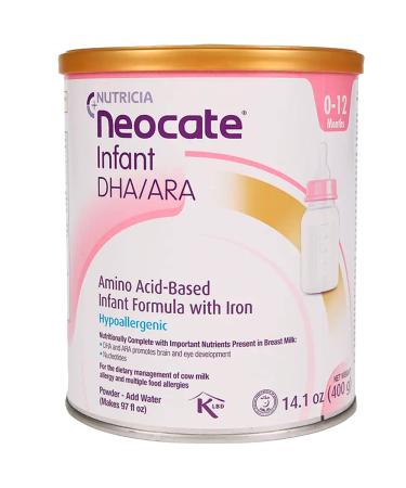 Neocate Infant - Hypoallergenic, Amino Acid-Based Baby Formula with DHA/ARA - 14.1 Oz Can 14.1 Ounce (Pack of 1)