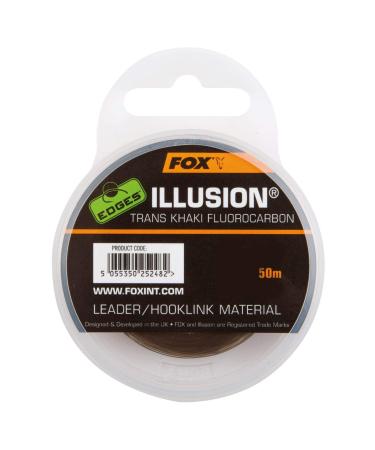 FOX EDGES Illusion Fluorocarbon Leader 50m Khaki - Lide Current for carp fishing fluorocarbon leader for carp carp leader 0.50mm / 30.64kg load capacity