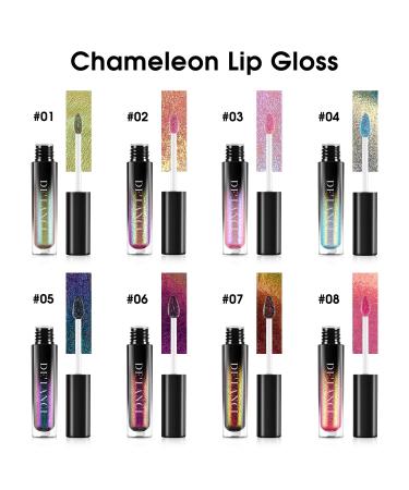 Chameleon Liquid Lipstick - Pink Green Shimmer Metallic Lip Gloss | Long Lasting Waterproof Talc-Free Makeup Gift for Women & Girls - Buy Online on GoSupps.com