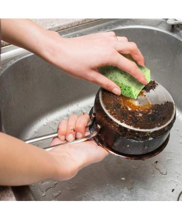 SCRUBIT Cellulose Scrub Sponge - 6 Pack Kitchen Cleaning Sponges for Dishes, Pans, Pots - Dishwashing Sponge Set - Buy Online on GoSupps.com
