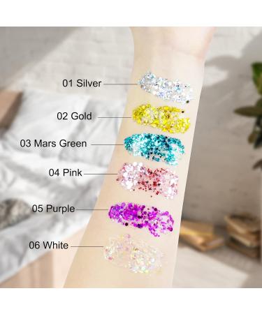 Glitter Face & Body Gel | Long-Lasting Liquid Eyeshadow & Hair Glitter for Festivals | DIY Manicure & Lips Glitter Gel - Buy Online on GoSupps.com