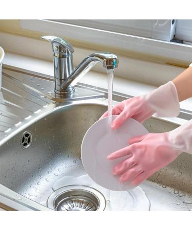 Kitchen Dishwashing Gloves Dishwashing Cleaning Gloves Waterproof Household Rubber Dishwashing Cleaning Gloves for Dishesand Household Chores - Buy Online on GoSupps.com