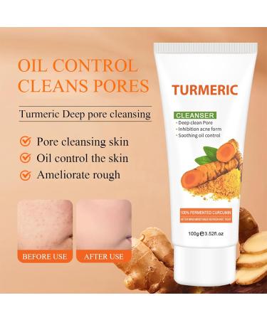 Buy Turmeric Facial Cleanser Set - Natural Face Wash Soap & 20pcs Cleansing Pads for Smooth Skin - Ideal for Men & Women - International Shipping Available - Buy Online on GoSupps.com