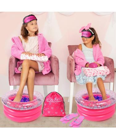 Kid Foot Spa & Nail Art Kit for Girls 5-12 Years | Manicure Pedicure Set, Nail Dryer, Nail Polish, Inflatable Foot Tub | Perfect Pamper Gift for Spa Sleepover Party - Buy Online on GoSupps.com