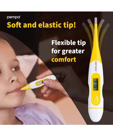 Buy Pempa Digital Fever Thermometer - Waterproof with Flexible Tip for Accurate Rectal Oral & Armpit Readings - Fast Shipping Worldwide - Buy Online on GoSupps.com