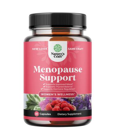 Menopause Supplements for Women - Perfect for Estrogen Balance, Night Sweats & Hot Flashes Menopause Relief - Black Cohosh for Menopause with Chasteberry & Dong Quai 60 Count (Pack of 1)