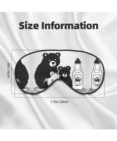 Buy Cute Milk Bottle Bear Eye Mask - Soft Elastic & Adjustable Sleep Mask for Men & Women | Comfortable Nighttime Eye Cover - Buy Online on GoSupps.com