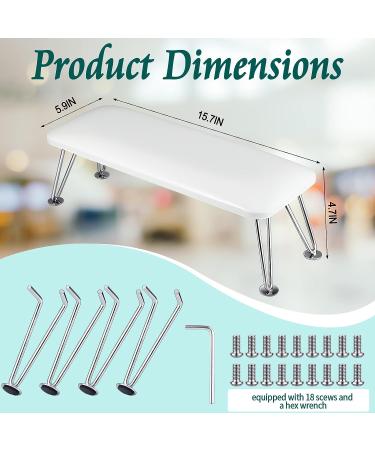 Professional Non-Slip Nail Arm Rest Cushion - White Microfiber Leather - Buy Online on GoSupps.com