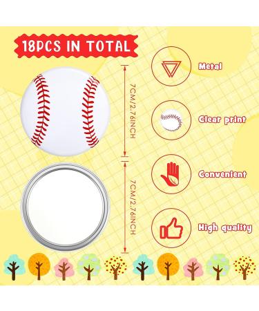 18 Pcs Baseball Compact Mirror - Baseball Gifts & Party Supplies for Girls - Sport Round Pocket Mirror for Women - Portable Makeup Mini Mirror - Baseball Party Accessories - Buy Online on GoSupps.com