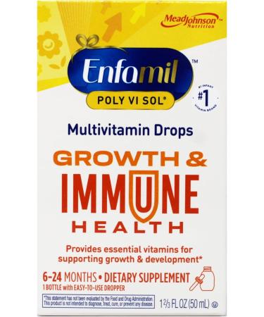 Enfamil Prenatals & Baby Vitamin Poly-Vi-Sol with Iron Multivitamin Supplement Drops for Infants and Toddlers 50 mL dropper bottle