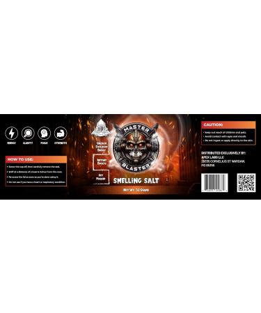 Smelling Salts Powerlifting Smelling SaltBottled -Masterblaster- Strong Ammonia Inhalant for Athletes Apex Labs, 30 Grams - Buy Online on GoSupps.com