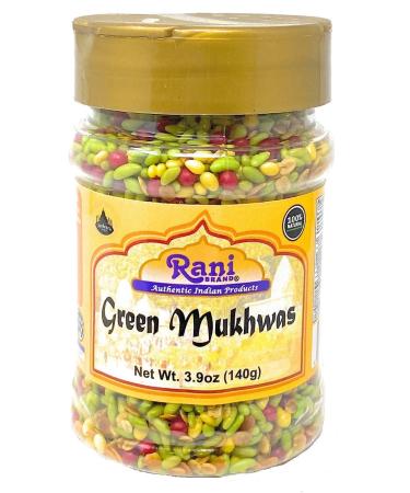 Rani Green Mukhwas (Special Digestive Treat) 3.9oz (140g) PET Jar Indian After Meal Digestive Treat | Vegan | Gluten Friendly | Non-GMO | Indian Origin Green Mukhwas 140 g (Pack of 1)