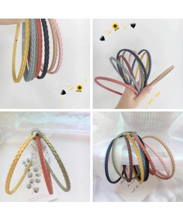 Buy Ghedshgf 12-Piece Girls' Hair Band Set | Silicone & Plastic Slide-Resistant Headbands for Women | Elastic Toothed Hair Accessories - Buy Online on GoSupps.com