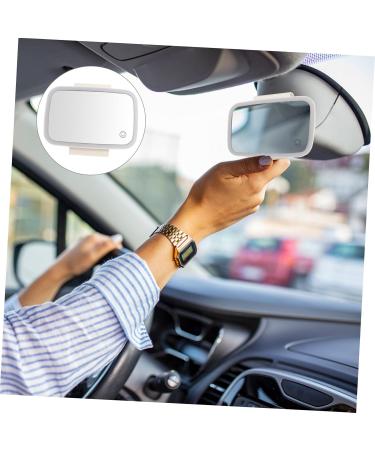 minkissy 1pc Car Vanity Mirror Automobile Makeup Mirror Vanity Sun Visor Mirror Auto Cosmetic Mirror Car Sun Visor Clip-on Vanity Mirror White Touch Aluminum Mirror Shade Car Travel - Buy Online on GoSupps.com