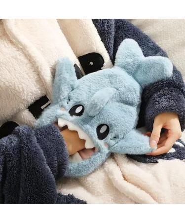 Joiba 1L Hot Water Bottle - Outlet-Proof Rubber Heat Bottle with Soft Cover & Removable Interior | Ideal Hand Warmer for Pain Relief - Blue Shark Design - Buy Online on GoSupps.com