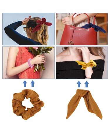 Shop Sibba 9-Piece Elastic Hair Ties with Bow & Rabbit Ears | Silk Ponytail Holders for Women & Girls International Shipping Available - Buy Online on GoSupps.com