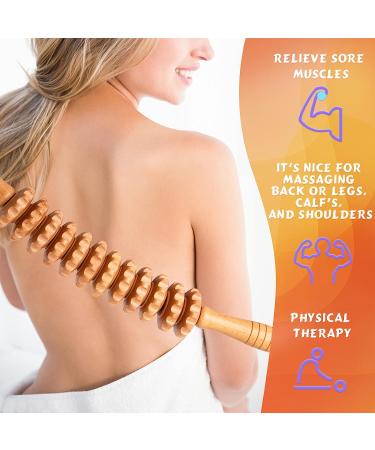 DAOZWUBGIH Curved Wood Therapy Massage Roller for Cellulite & Lymphatic Drainage - Buy Online on GoSupps.com