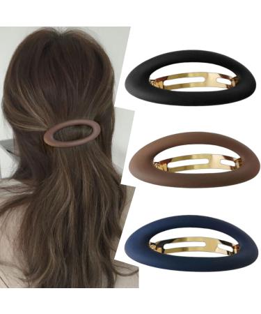 Large Hair Barrettes for Women Matte Ellipse for Thin Hair French Barrette Hair Cute Hair Styling Clips Non Slip Strong Hold Vintage Hair Accessories Gifts for Women Girls - Buy Online on GoSupps.com