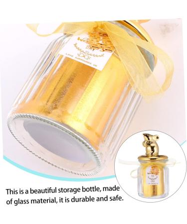 OUNONA 1pc Box Glass Candy Box Glass Storage Can Ceramic Candy Jar Sealed Container Glass Jars Sealed Candy Jar Sweets Jar Treat Canister Glass Candy Jar Storage Bottle Gilded Gift Bottle - Buy Online on GoSupps.com