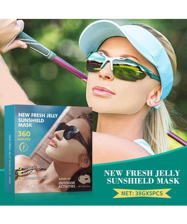 Sun Masks for Women 5 Pack Cooling Moisturizing Gel Face Covering moisturizing UV protection mask set Reusable skin shield for outdoor sports breathable face mask for - Buy Online on GoSupps.com