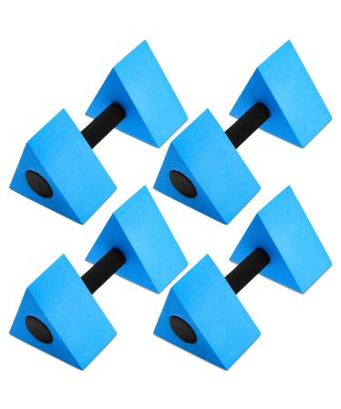 4 Pcs Triangular Aquatic Exercise Dumbbells Floating Water Weights for Pool Exercise Set EVA Foam Water Weights Resistant Water Aerobics Equipment Fitness Barbells Hand Bar for Pool Exercise Blue - Buy Online on GoSupps.com