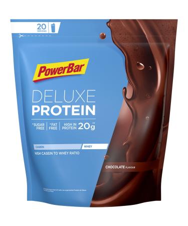 PowerBar DELUXE Protein Chocolate - High Protein Whey Powder - Sugar-free and fat-free 500g