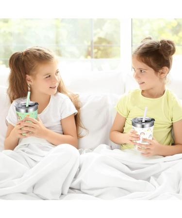 Yahenda 4 Pack Kids Stainless Steel Sippy Cups - Spill Proof Insulated Tumbler with Silicone Straw - Unicorn Mermaid Design - Ideal for Toddlers & Babies - Buy Online on GoSupps.com