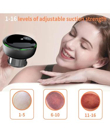 Intelligent Cupping Therapy | Kamanan Electric Cupping with Infrared 16 Gears & 3 Modes for Detox Muscle Relaxation & Gua Sha (Black) International Shipping Available - Buy Online on GoSupps.com