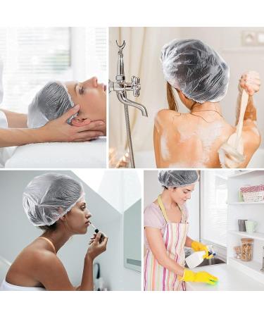 Disposable Shower Caps Plastic caps for hair Multi-Purpose Thickening Elastic Bath Cap Plastic Waterproof Clear Women Spa Men Hair Caps Home Use Hotel and Salon (100 PCS) - Buy Online on GoSupps.com