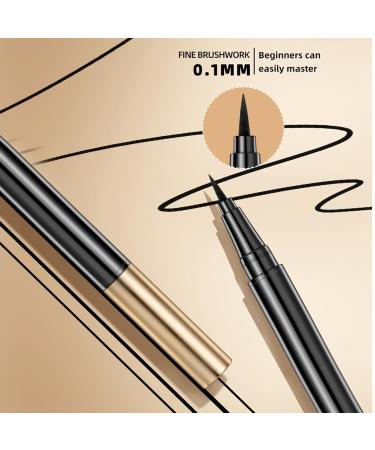 Liquid Eyeliner Waterproof High-Pigmented Liquid Eyeliner Black | Long-Lasting Smudge-Proof Eyeliner Eye Makeup Cosmetic for Wide and Bold Winged Eyeliners Cat Eye Liners - Buy Online on GoSupps.com