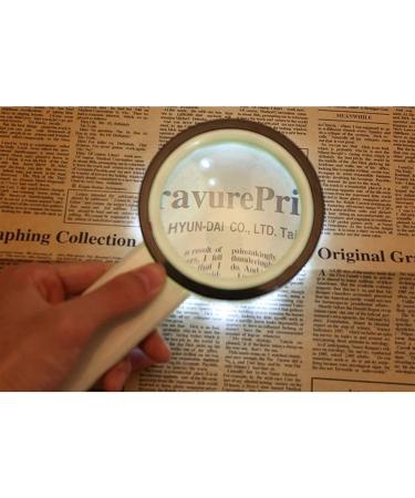 Lightweight Magnifying Glass Handheld 30 Times High-Definition Magnifying Glass with 12Led Light for Newspaper Reading and Watch Repair Lofty Ambition - Buy Online on GoSupps.com