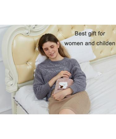 1L Cartoon Hot Water Bottle with Soft Cover for Neck & Shoulder Pain Relief - Hot & Cold Therapy Pack for Kids & Women - Green - Buy Online on GoSupps.com