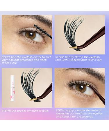 MAEXUS DIY Wispy Lash Clusters 120pc | C Curl Individual Eyelash Extensions 0.07MM | Home DIY Kit - Buy Online on GoSupps.com