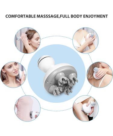 Comfier Cordless Hair Scalp Massager - Handheld Electric Head Massager with 84 Massage Nodes for Hair Growth and Stress Relief - Portable White Head Scratcher for Men - Perfect Gift for Dad - Buy Online on GoSupps.com