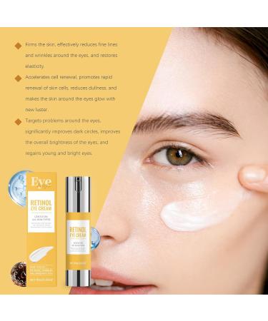  CongRong Retinol eye cream for dark circles and puffiness with hyaluronic acid and retinol eye essence firming and lifting absorbs quickly moisturizing anti-aging - Buy Online on GoSupps.com
