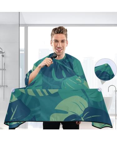 Waterproof Barber Cape - Tropical Leaves & Cheetah Haircut Bib for Men & Women | Unisex Hair Cutting Cape - Buy Online on GoSupps.com